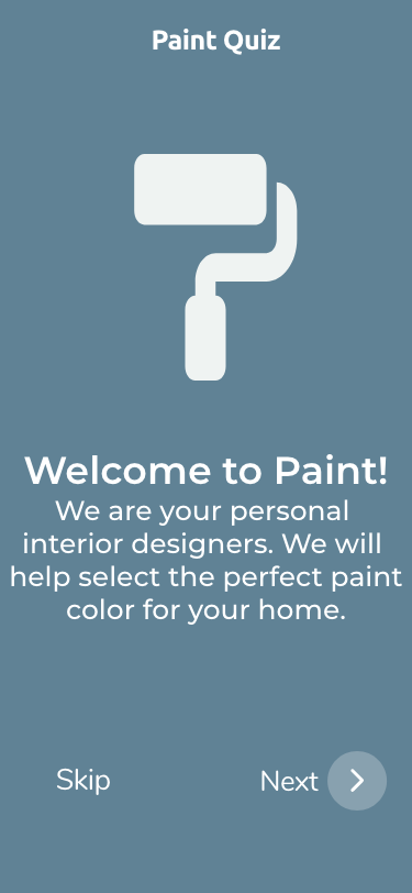 paint start quiz screen