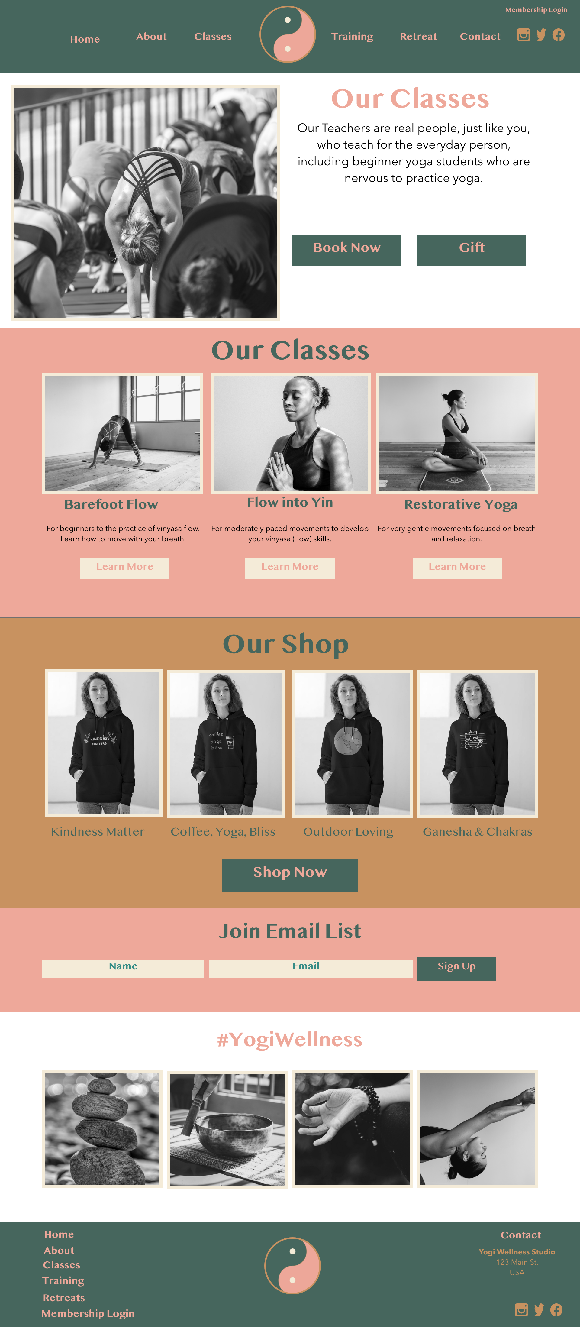 yogi classes page